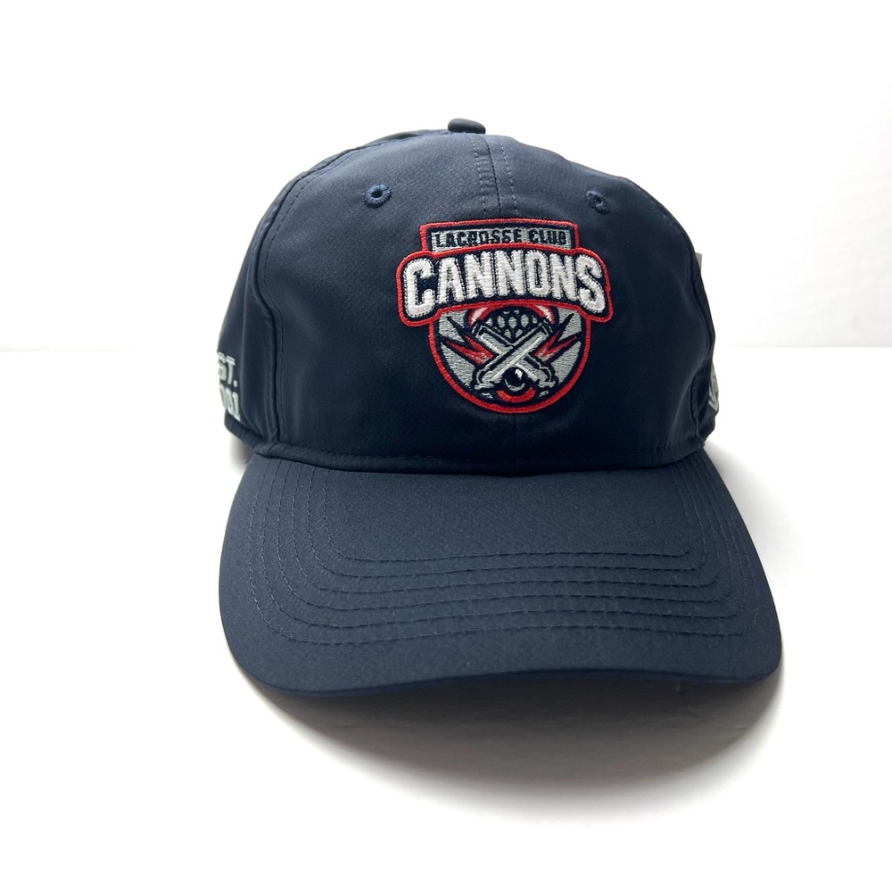 Premier League Lacrosse Club Boston Cannons Hat Packet Depth MID Blue Navy Cap